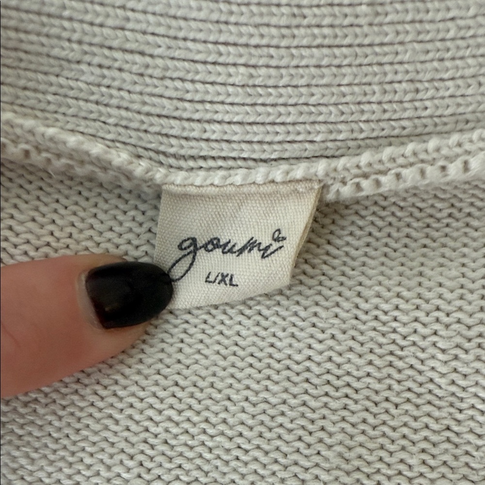 Women's Cream Cardigan Sweater - Picture 3 of 8